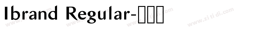 Ibrand Regular字体转换 Ibrand Regular字体转换